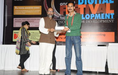 Gajendra Rautela-receiving eNGO Winner Award 1 Dec 2012
