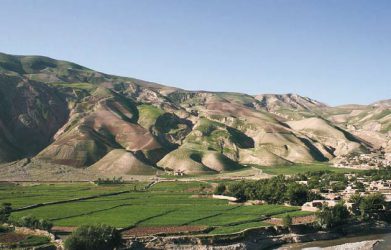 Image from report: Degraded watershed in Sar-Rostaq, Takhar: unstable uplands are eroding into lower agricultural lands